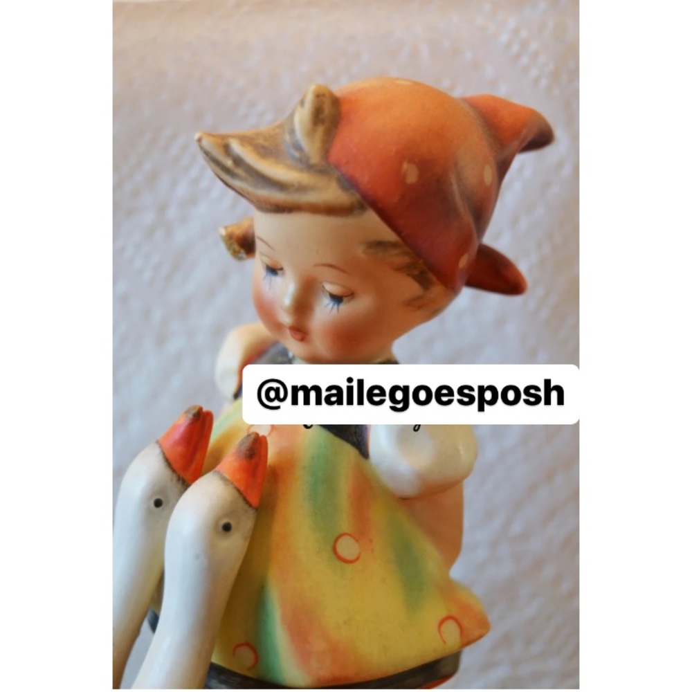 Art Photograph Print of Hummel geese goose girl figurine 8X10 inch girl’s decor